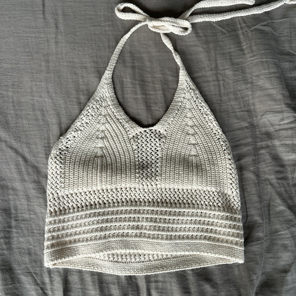 Aerie Crochet Halter Top